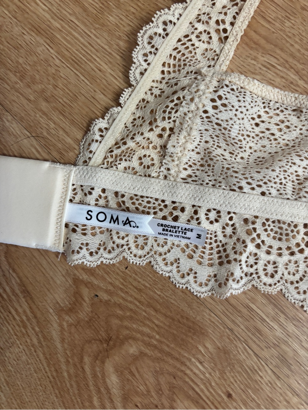 NWT Soma Lace Bralette in beige - Picture 3 of 3